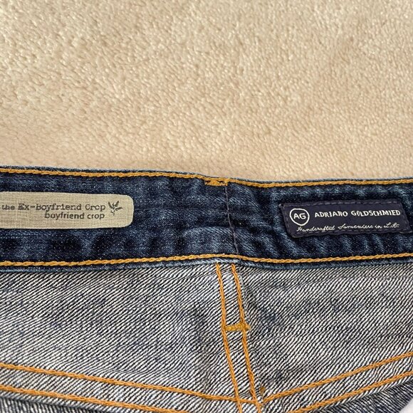 AG Adriano Goldschmied Women's Blue Denim Jeans 26R The Ex-Boyfriend Crop - Picture 7 of 9